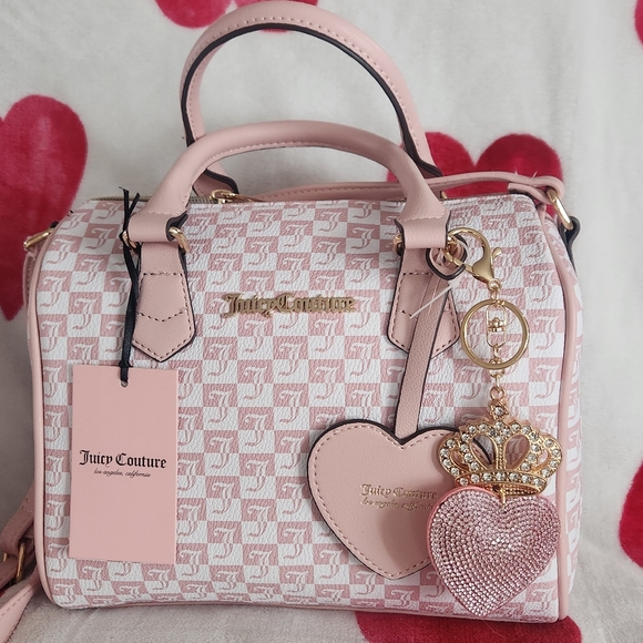 SOLD JUICY COUTURE J Geo Diamond Satchel & Card Case - Picture 4 of 12